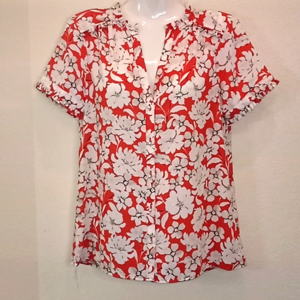 Karl Lagerfeld Floral Chiffon Blouse